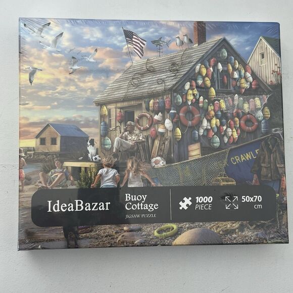 Buoy Cottage Jigsaw Puzzle IdeaBazar 1000 Piece Sealed Adult Gift - Picture 1 of 6